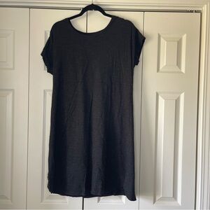 Columbia Black Boxy Midi T-Shirt Dress